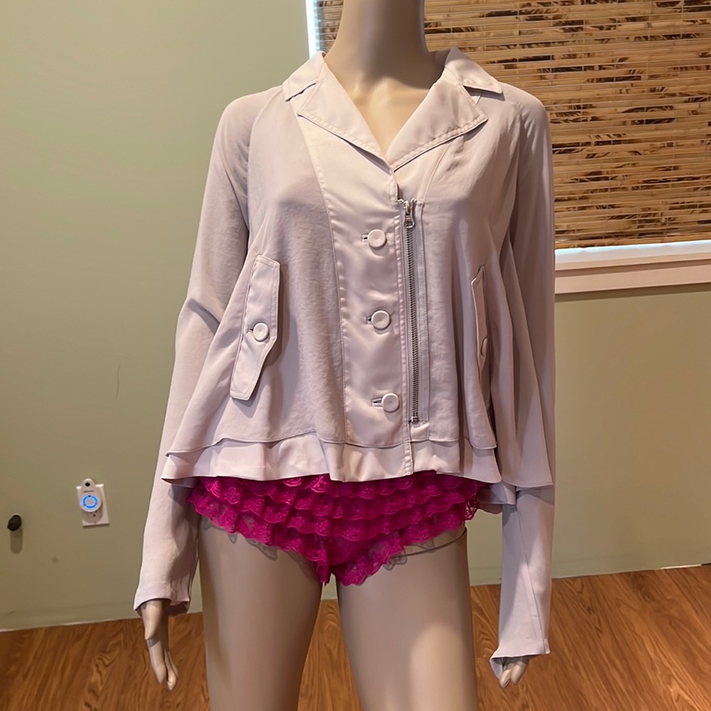Daughter's Of Liberation Taupe And Cream Light Jacket Size L